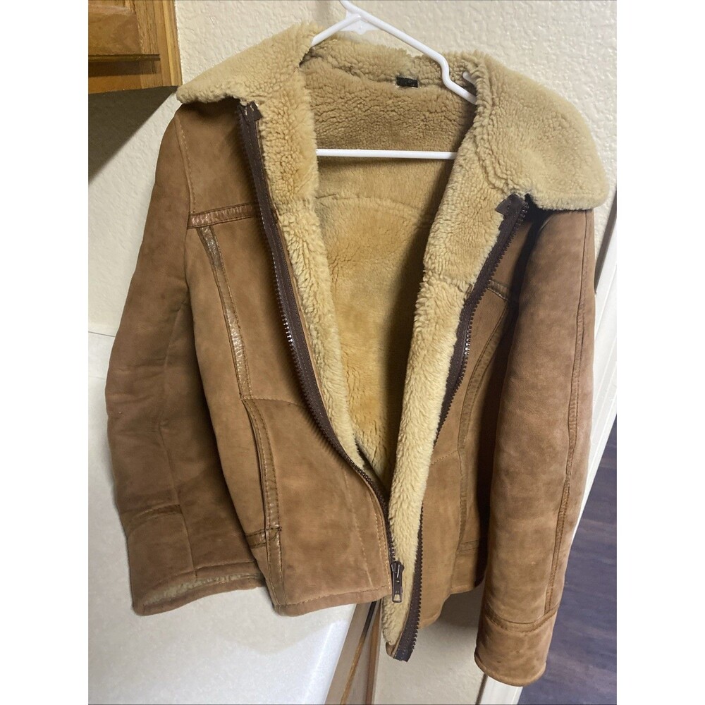 VTG Whitehouse & Hardy Fifth Ave B-3 Suede Shearling Bomber Jacket Mens L